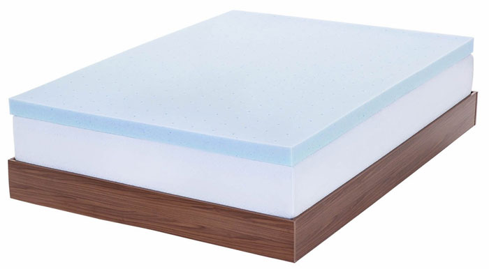 LUCID 3-inch Gel Memory Foam Mattress Topper