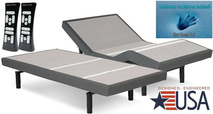 Leggett and Platt Dynasty Mattress S-Cape Adjustable Bed