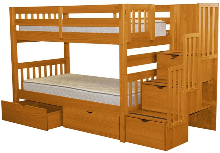 Bedz King Stairway Bunk Bed