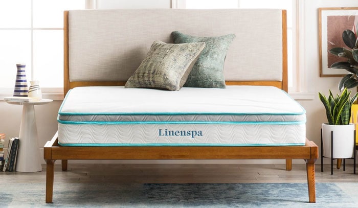 LinenSpa 8-Inch Memory Foam and Innerspring Mattress