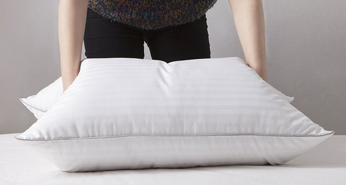 Llovsoul White Goose Down and Feather Bed Pillows