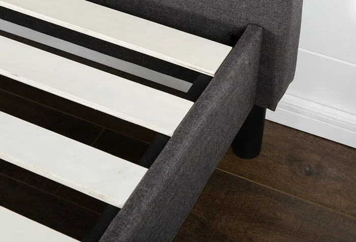 Zinus Upholstered Diamond Memory Foam Foundation Side View