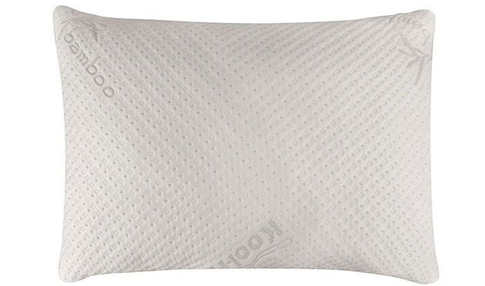 Ontel Original Miracle Bamboo Shredded Memory Foam Pillow-Deluxe King,  White 