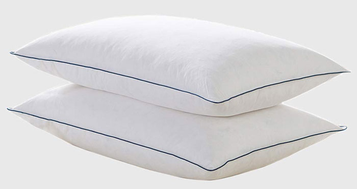 WENERSI White Goose Feather and Down Pillow