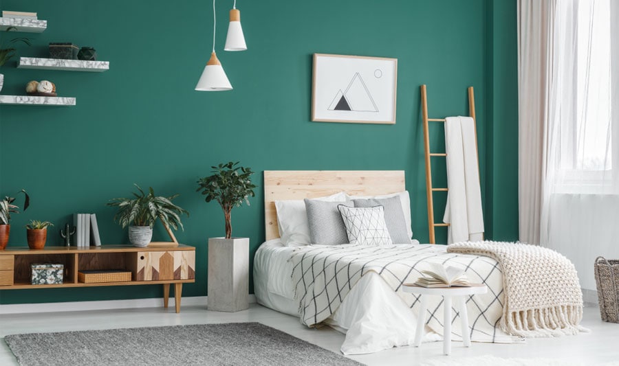 Green Color Bedroom