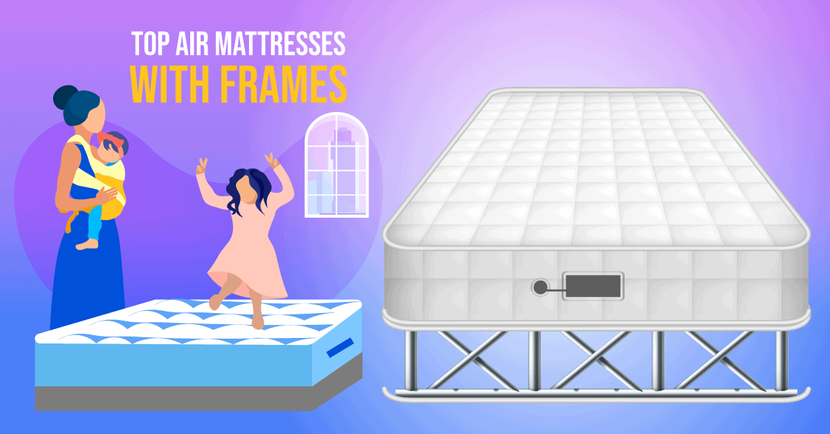 Inflatable Mattress Frames, Queen Portable Bed Frame For Air Filled Mattresses With Bag